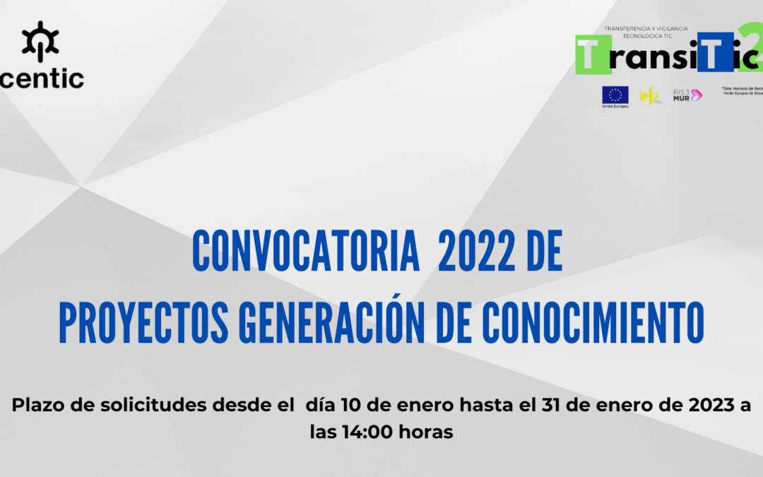 Convocatoria Proyectos de Generación de Conocimiento 2022