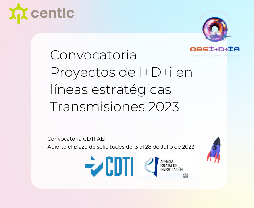 Convocatoria Proyectos de I+D+i en líneas estratégicas – Transmisiones 2023