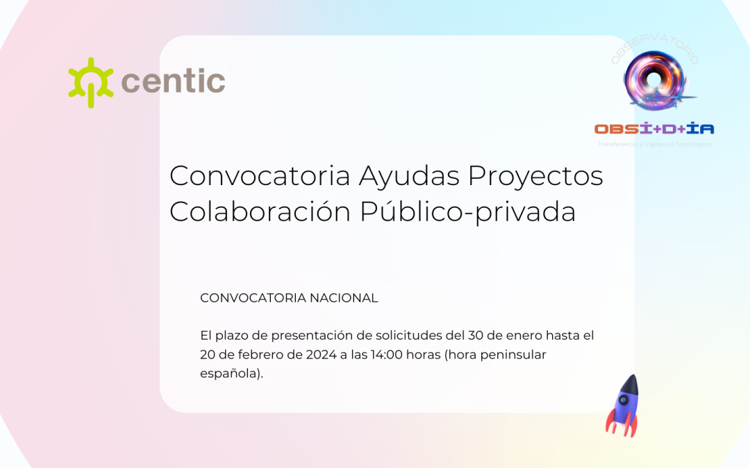 Convocatoria de Ayudas a Proyectos de Colaboración Público-Privada