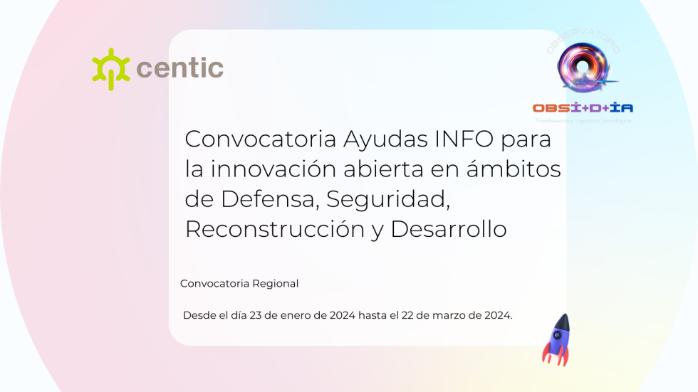 Convocatoria Ayudas INFO para la innovación abierta en ámbitos de ...