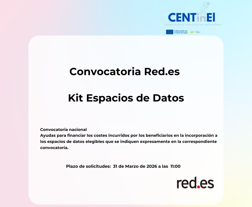 Ayudas Red.es. Fomento de la adaptación e incorporación de los participantes a los espacios de Datos.  (KIT ESPACIOS DE DATOS)