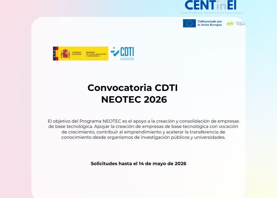 Convocatoria CDTI NEOTEC 2026
