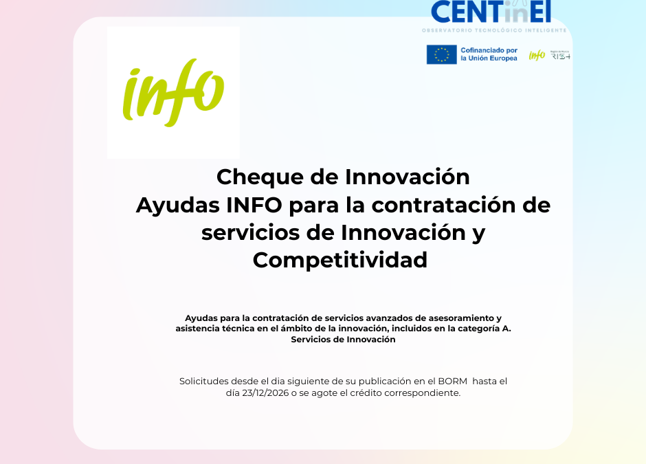 Convocatoria Cheque de Innovación. Ayudas INFO para la contratación de servicios de Innovación y Competitividad